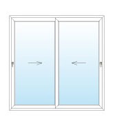 Parallel sliding window (*) Made with a special profile for sliding