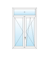 Double sashes french door with fanlight